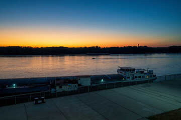 Blue Hour Calm Over the Danube in Ruse