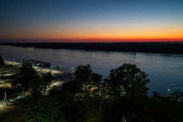 Blue Hour Lights Along the Danube in Ruse