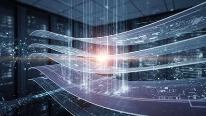 Visual depiction of devops managing seamless data transportation