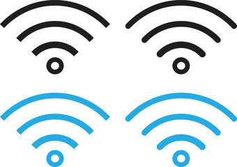 wifi icon set, wireless illustration sign collection, Internet connection symbols,. Set of different wireless Wi-fi signal symbol
