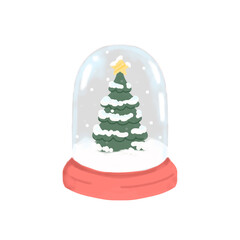 christmas tree in  globe 