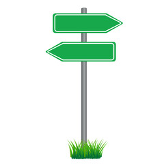 Wooden pathfinding sign. Arrow rustic sign boards, direction sign border flat isolated vector illustration. Wood sign board on white