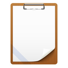 clipboard with paper