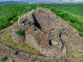 Nuraghe Cuccurada in Mogoro. Sardinia, Italy