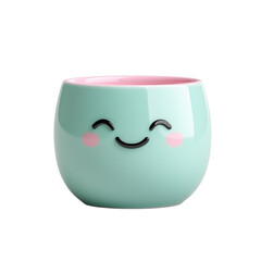 Cute Smiling Mug with Pastel Colors and Cheerful Expression