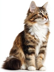 Obraz premium the cat on white background no logos no brands ar 34