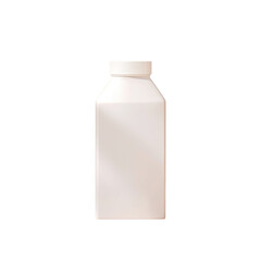 Empty White Bottle with Lid for Packaging and Product Display