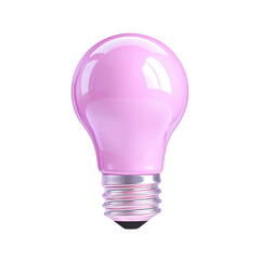 Elegant Pink Light Bulb on White Background for Modern Decor