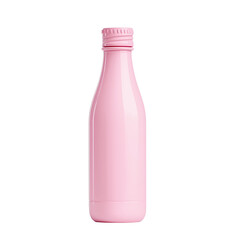 Pink Plastic Bottle Isolated on White Background for Product Display