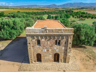 Church of Santa Maria di Sibiola in Serdiana. Sardinia, Italy
