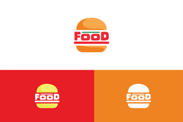 Simple Food Burger logo vector template