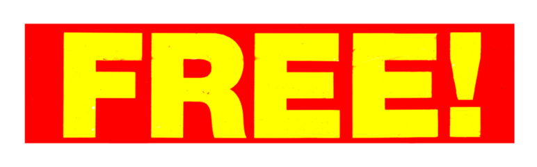 get one free promotion with bold text and decorative elements on contrasting png backgrounds,