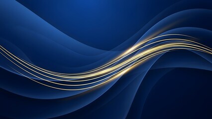 Abstract flowing lines of light on a dark background