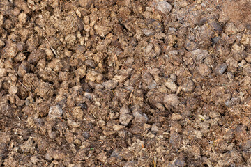 An abstract image of horse manure compost pile. 