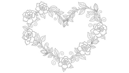 heart with floral ornament