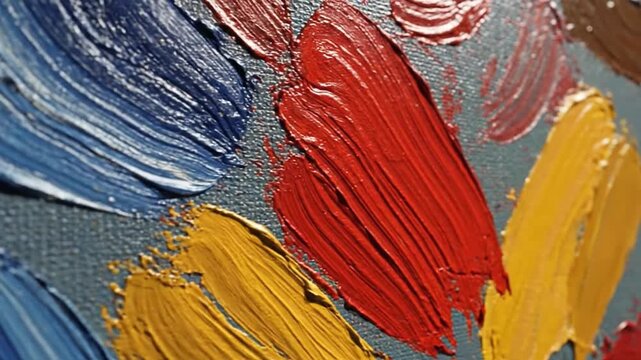 Oil Painting Brush Stroke Texture Animated Artistic Background