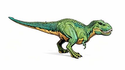 tyrannosaurus t rex dinosaur illustration