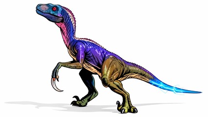 velociraptor white background illustration
