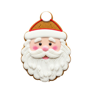 Cute Santa Claus Gingerbread Cookie Festive Food