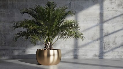 An indoor palm tree at a room