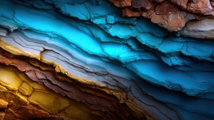 Explore the stunning interplay of colors and textures resembling geological strata, showcasing nature's beauty and intricate patterns of earth's layers in vibrant detail.