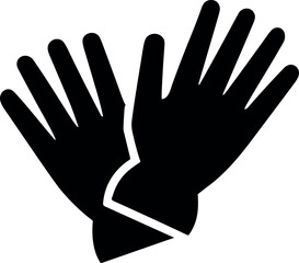 Helping Hands Silhouette Icon &ndash; Support, Care and Unity Symbol Illustration