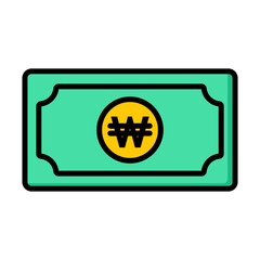 Won Banknote Icon