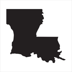 Louisiana State Silhouette Black Icon Shape