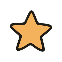 Christmas object star vector illustration. Hand drawn simple graphic elements design