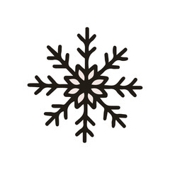 Christmas object snow icon vector illustration. Hand drawn simple graphic elements design