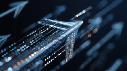 Futuristic Upward Arrow of Digital Growth