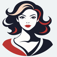 design logo vector cartoon character illustration woman icon hair