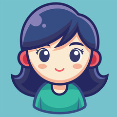 design logo vector cartoon character illustration cute female