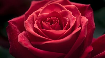 Vibrant crimson rose showcasing its delicate petals and natural elegance