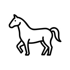 Simple horse icon clean outline style vector illustration
