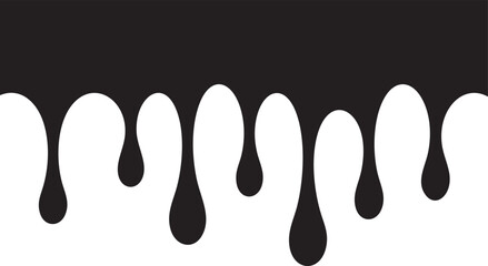 Black paint dripping down a white background creates a striking contrast, forming an abstract and artistic visual that captivates with its boldness and fluidity