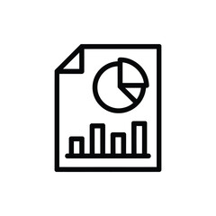 Report with chart and graph data analysis and business presentation