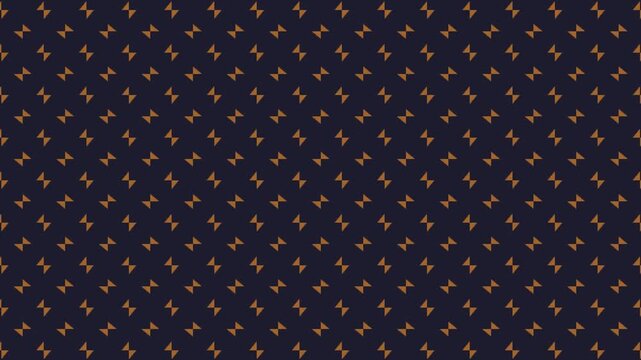 Repeating Geometric Pattern of Small Navy Blue Triangles on Brown Background
