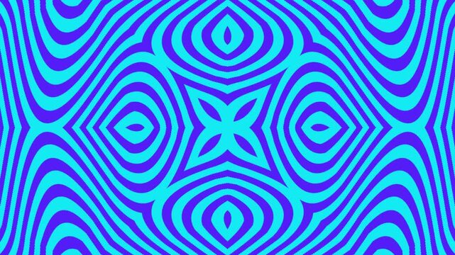 Psychedelic Cyan and Purple Starburst Pattern abstract