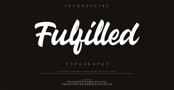 Fulfilled is a bold and playful script font perfect for energetic and expressive designs.