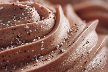 Chocolate ice cream texture macro