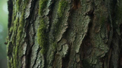 Close-up of tree bark with moss (1)