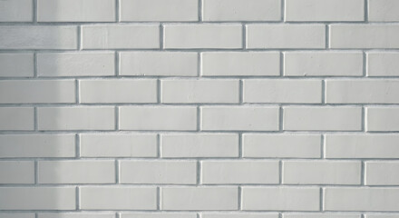 Fototapeta premium Clean White Brick Wall Surface in Modern Indoor or Exterior Setting