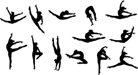Breakdance Silhouette Move Poses Collection