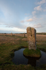 The Trippet Stones Bodmin Moor at sunset 