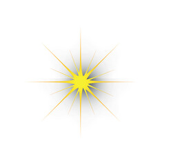 Fototapeta premium Bright yellow starburst explosion on black background