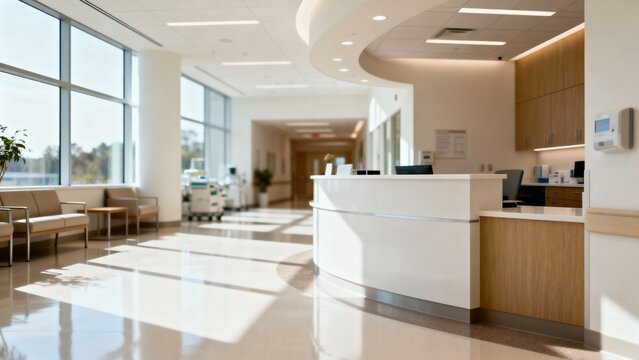 현대식 병원로비 인테리어