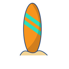vector illustration of a surfboard