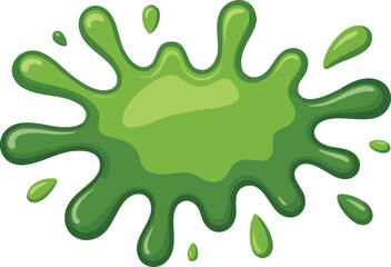 Vibrant, glossy green paint splattering and dripping against a pristine white backdrop creates a dynamic and visually striking composition, full of energy and fluidity