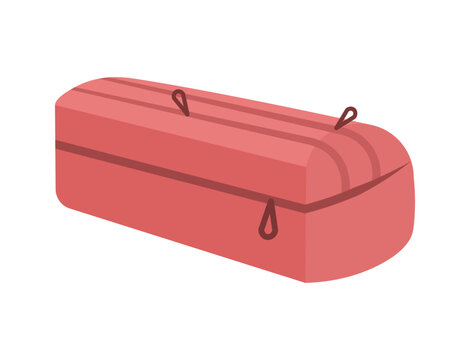  Illustration of a red rectangular school pencil case isolated on white background. Back to school. Ideal for educational materials, stationery ads, and children's content. Vector Not AI generated